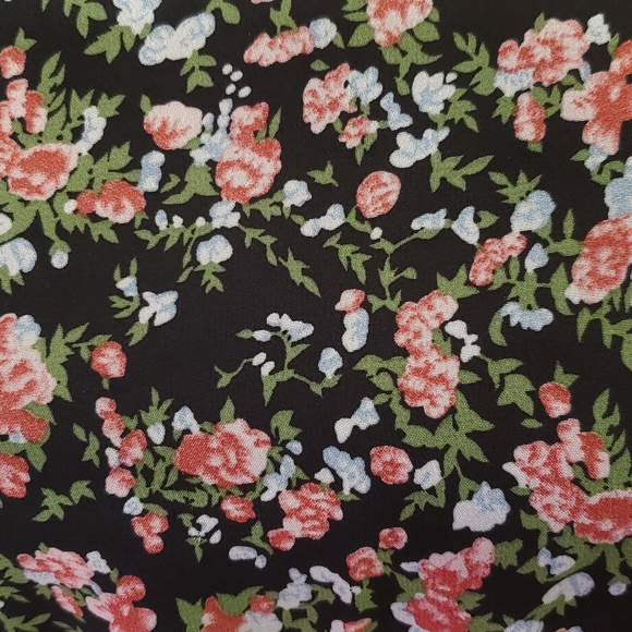 Ax Paris Black/Mauve/Green Multi-color Floral Long Sleeve Mini Dress, Size 18 - Picture 12 of 15